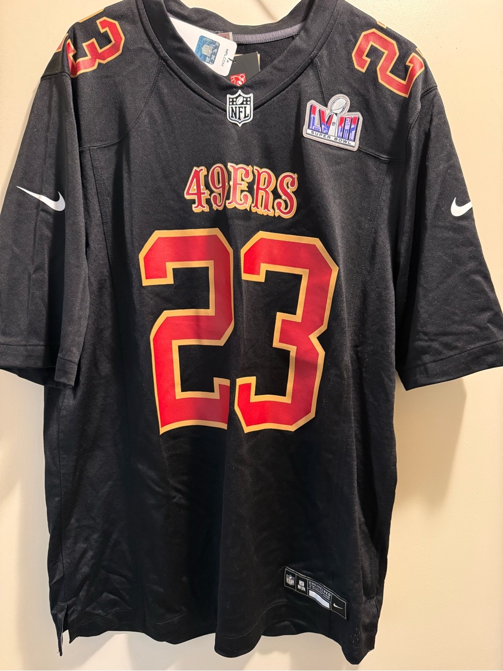 Nike San Francisco 49ers #23 Christian McCaffrey Black Football Jersey